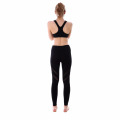 Leggings de yoga fitness noir bon marché de womans